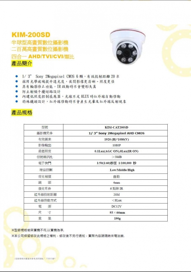 吸頂攝影機 1